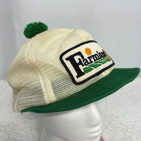 Vintage 1980s Farmland Trucker Hat Retro 80s Collectible with Iconic Characters - Picture 1 of 4